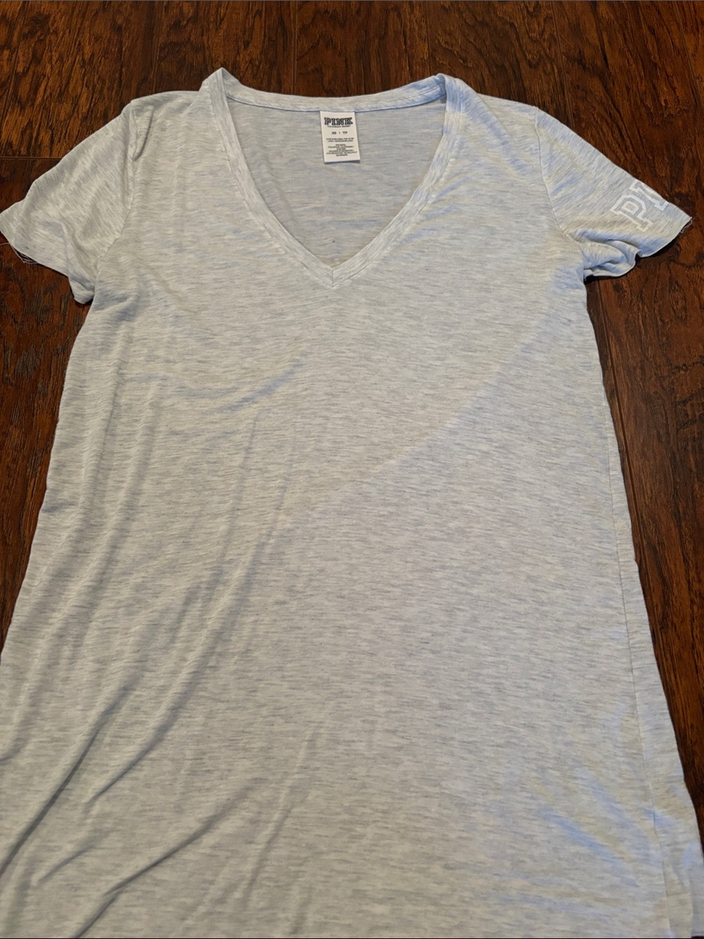 PINK Victoria's Secret gray V-neck tee